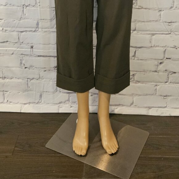 ANNE KLEIN - Olive green cropped pants - Picture 7 of 10